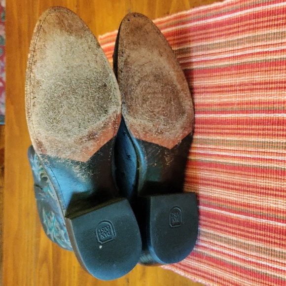 Dan Post Full Quill Blue Ostrich 9D boots - Picture 6 of 8